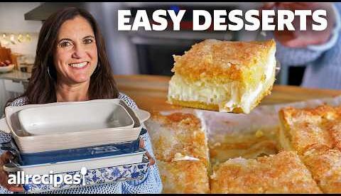 5 Easy Desserts Anyone Can Make (Peach Cobbler Dump Cake, Ice Cream Sandwich Cake & More!)