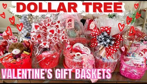 Dollar Tree Gift Baskets | Valentine's Gift IDEAS 2021